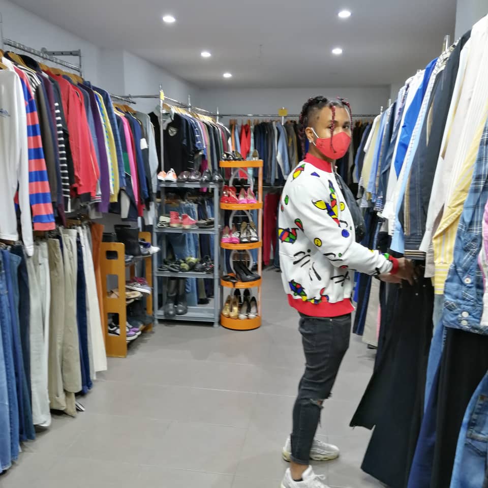 illustrating our second hand clothing store